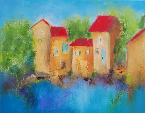 paysage semi abstrait